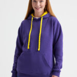 Uneek Contrast Hooded Sweatshirt